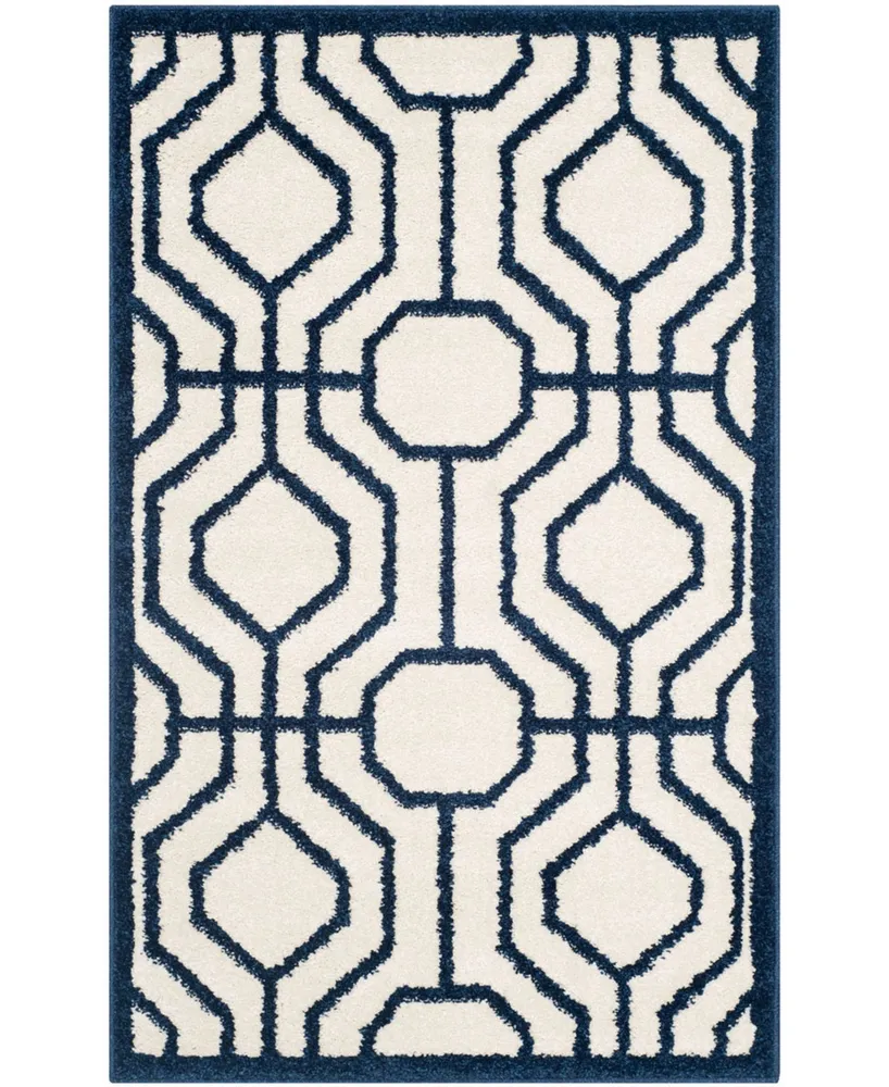 Safavieh Amherst AMT416 Ivory and Navy 2'6" x 4' Area Rug