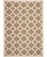 Safavieh Courtyard CY6913 Brown and Bone 6'7" x 9'6" Sisal Weave Outdoor Area Rug