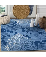 Safavieh Adirondack 114 Light Blue and Dark Blue 5'1" x 7'6" Area Rug