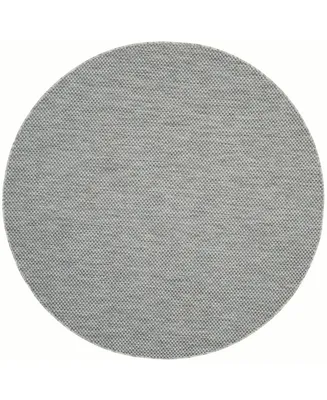 Safavieh Courtyard CY8521 Gray and Navy 6'7" x 6'7" Round Outdoor Area Rug