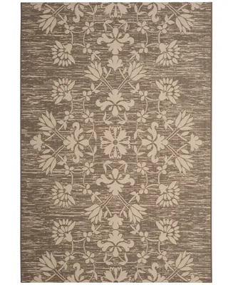 Safavieh Courtyard CY6064 Dark Beige and Beige 5'3" x 7'7" Sisal Weave Outdoor Area Rug