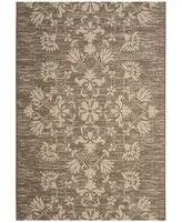 Safavieh Courtyard CY6064 Dark Beige and Beige 5'3" x 7'7" Sisal Weave Outdoor Area Rug