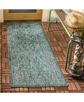 Safavieh Courtyard CY8680 Turquoise 2'3" x 12' Sisal Weave Runner Outdoor Area Rug