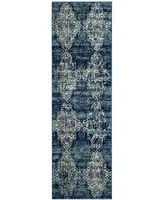 Safavieh Evoke EVK266 Royal and Ivory 2'2" x 7' Runner Area Rug