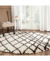 Safavieh Belize SGB484 Ivory and Charcoal 6'7" x 6'7" Round Area Rug