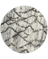 Safavieh Retro RET2144 Light Gray and Black 6' x 6' Round Area Rug