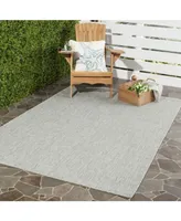 Safavieh Courtyard CY8576 Gray and Turquoise 5'3" x 7'7" Sisal Weave Outdoor Area Rug