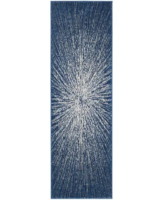 Safavieh Evoke EVK228 Navy and Ivory 2'2" x 7' Runner Area Rug