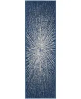 Safavieh Evoke EVK228 Navy and Ivory 2'2" x 7' Runner Area Rug