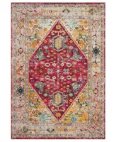 Safavieh Monaco MNC256 Fuchsia and Light Gray 5'1" x 7'7" Area Rug