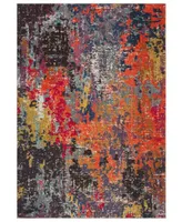 Safavieh Monaco MNC266 Blue and Orange 5'1" x 7'7" Area Rug