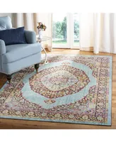 Safavieh Provance PRV181 Aqua and Black 5'3" x 7'6" Area Rug