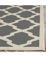 Safavieh Courtyard CY6903 Anthracite and Beige 5'3" x 7'7" Sisal Weave Outdoor Area Rug