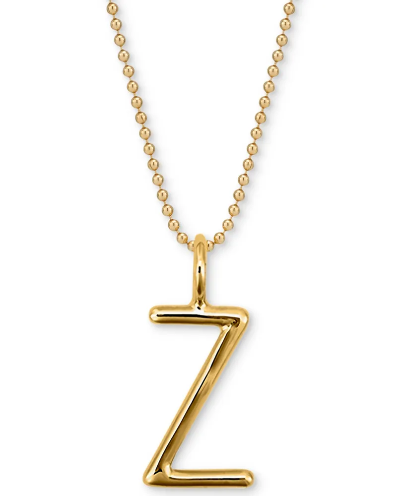 Andi Initial Pendant Necklace in 14k Gold-Plate Over Sterling Silver, 18"