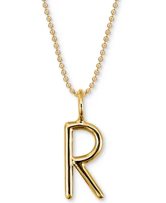 Andi Initial Pendant Necklace in 14k Gold-Plate Over Sterling Silver, 18"