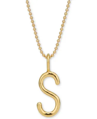 Andi Initial Pendant Necklace in 14k Gold-Plate Over Sterling Silver, 18"