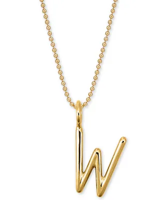 Andi Initial Pendant Necklace in 14k Gold-Plate Over Sterling Silver, 18"