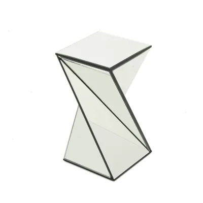 Amiel Geometrical Mirrored Side Table