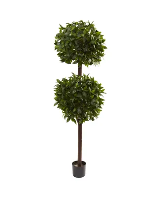 Nearly Natural 6' Sweet Bay Double Ball Topiary