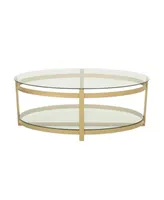 Plumeria Tempered Glass Coffee Table