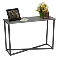 Household Essentials Slate Faux Concrete Sofa Table