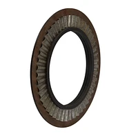 Household Essentials Wood Framed Sunburst Metal Mirror