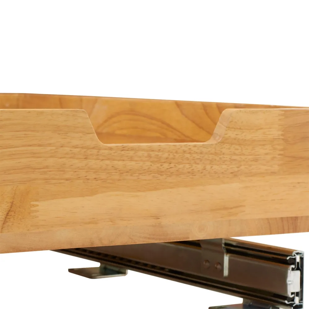 Household Essentials Glidez Wood 1-Tier Sliding Cabinet Organizer