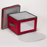 Household Essentials Holiday China Dinner Plate Storage Box