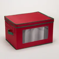 Household Essentials Holiday Stemware Goblet Storage Box