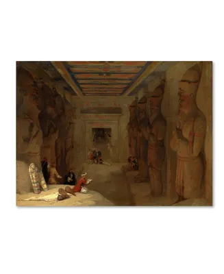 David Roberts 'Great Temple At Abu Simbel Egypt' Canvas Art - 19" x 14" x 2"