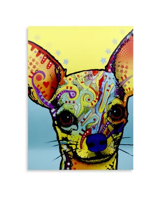 Dean Russo 'Chihuahua' Floating Brushed Aluminum Art - 16" x 22" x 1"