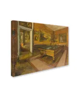 Degas 'Billiard Room At Menilhubert' Canvas Art - 32" x 24" x 2"