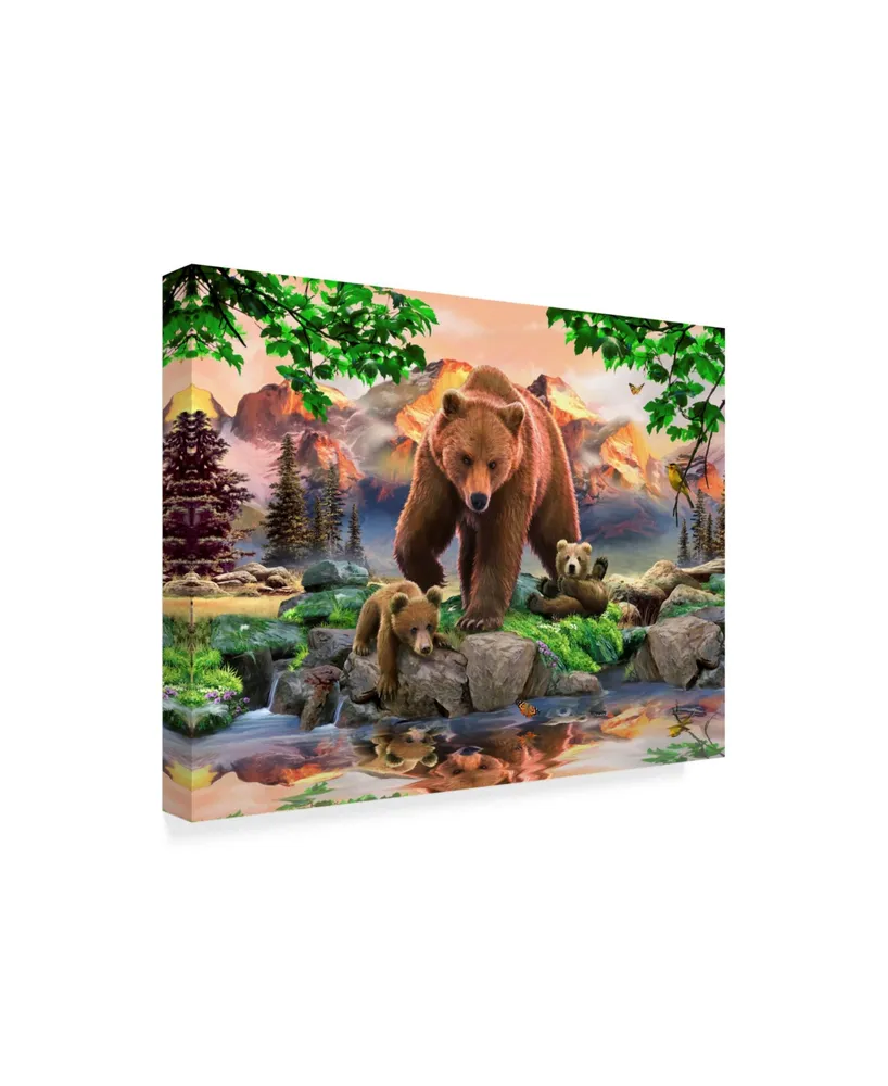 Howard Robinson 'Bear Family' Canvas Art - 24" x 18" x 2"