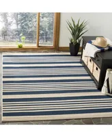 Safavieh Courtyard CY6062 Navy and Beige 5'3" x 7'7" Sisal Weave Outdoor Area Rug