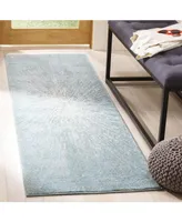 Safavieh Evoke EVK228 Aqua and Ivory 2'2" x 7' Runner Area Rug