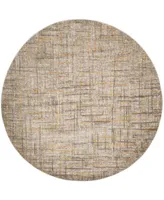 Safavieh Porcello PRL7680 Gray and Dark Gray 6'7" x 6'7" Round Area Rug