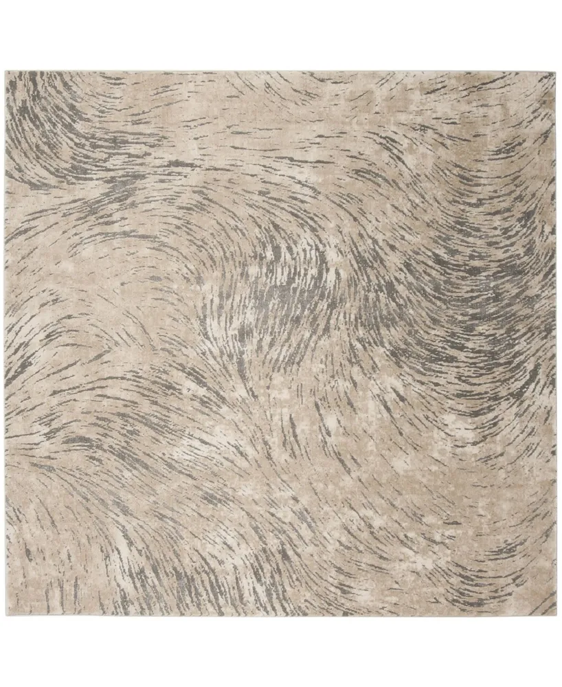 Safavieh Meadow MDW323 Ivory and Gray 6'7" x 6'7" Square Area Rug