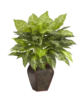 Nearly Natural Dieffenbachia w/ Decorative Vase Silk Plant