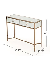 Arthur Modern Two Drawer Mirrored Console Table