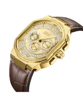 Jbw Men's Orion Diamond (1/8 ct.t.w.) 18k Gold Plated Stainless Steel Watch