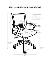 Techni Mobili Modern Office Mesh Task Chair