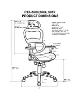 Techni Mobili Deluxe Mesh Office Executive Chair