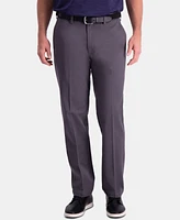 Haggar Men's Premium Comfort Khaki Classic-Fit 2-Way Stretch Wrinkle Resistant Flat Front Casual Pants