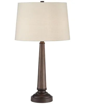 Pacific Coast Farmhouse Wood and Metal Table Lamp