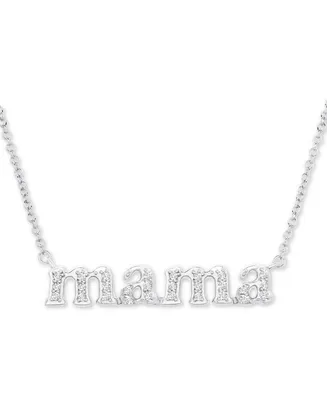 Diamond Mama Pendant Necklace (1/6 ct. t.w.) in Sterling Silver, 18" + 2" extender