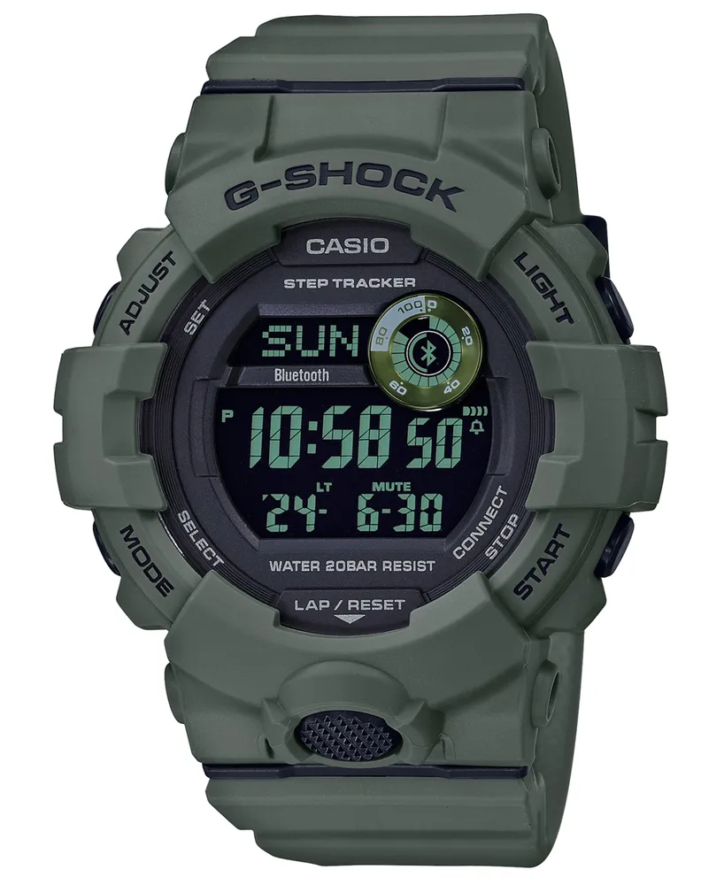 G-Shock Men's Digital Olive Green Resin Strap Watch 48.6mm