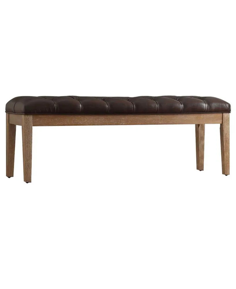 Alvia Premium Tufted 52-Inch Upholstered Bench