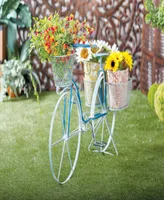 Blue Metal Vintage Plantstand, 50" x 28"