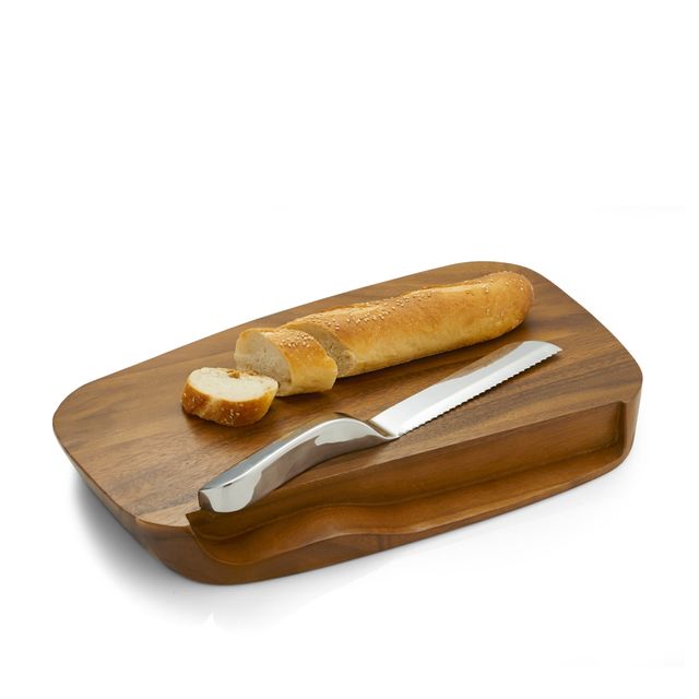 Nambe Bread Board w/ Knife