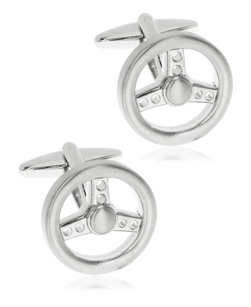 Sutton Silver-Tone Steering Wheel Cufflinks